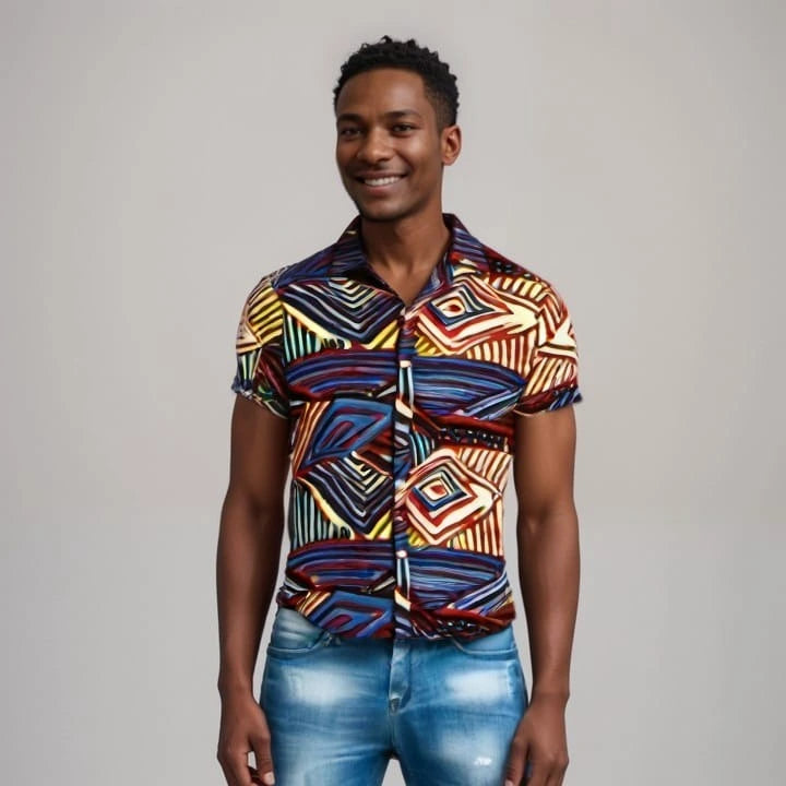 Camisa Africana Ashanti -  Coleção Tribe Roots
