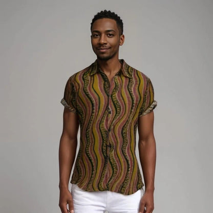 Camisa Africana Nuer -  Coleção Tribe Roots