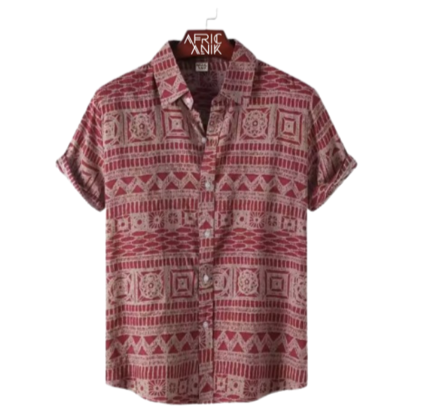 Camisa Africana Vermelho Ruwe -  Coleção Ancestral Vibe