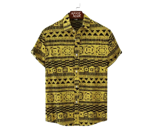Camisa Africana Amarelo Nijano -  Coleção Ancestral Vibe