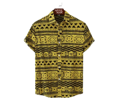 Camisa Africana Amarelo Nijano -  Coleção Ancestral Vibe