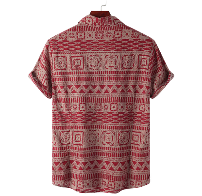 Camisa Africana Vermelho Ruwe -  Coleção Ancestral Vibe