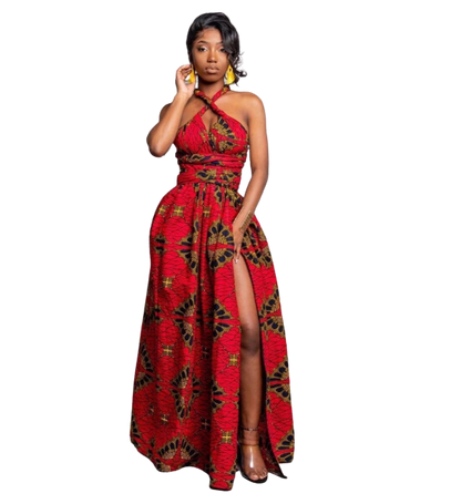 Vestido Africano Ankara Nzinga - Coleção Infinity