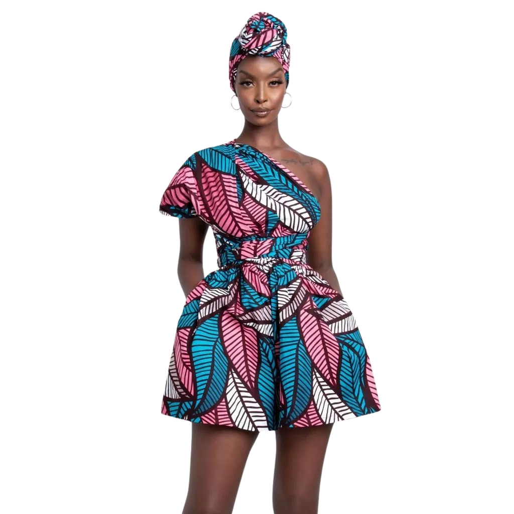 Macacão Africano Ankara Zuri - Coleção Infinity Ofuure