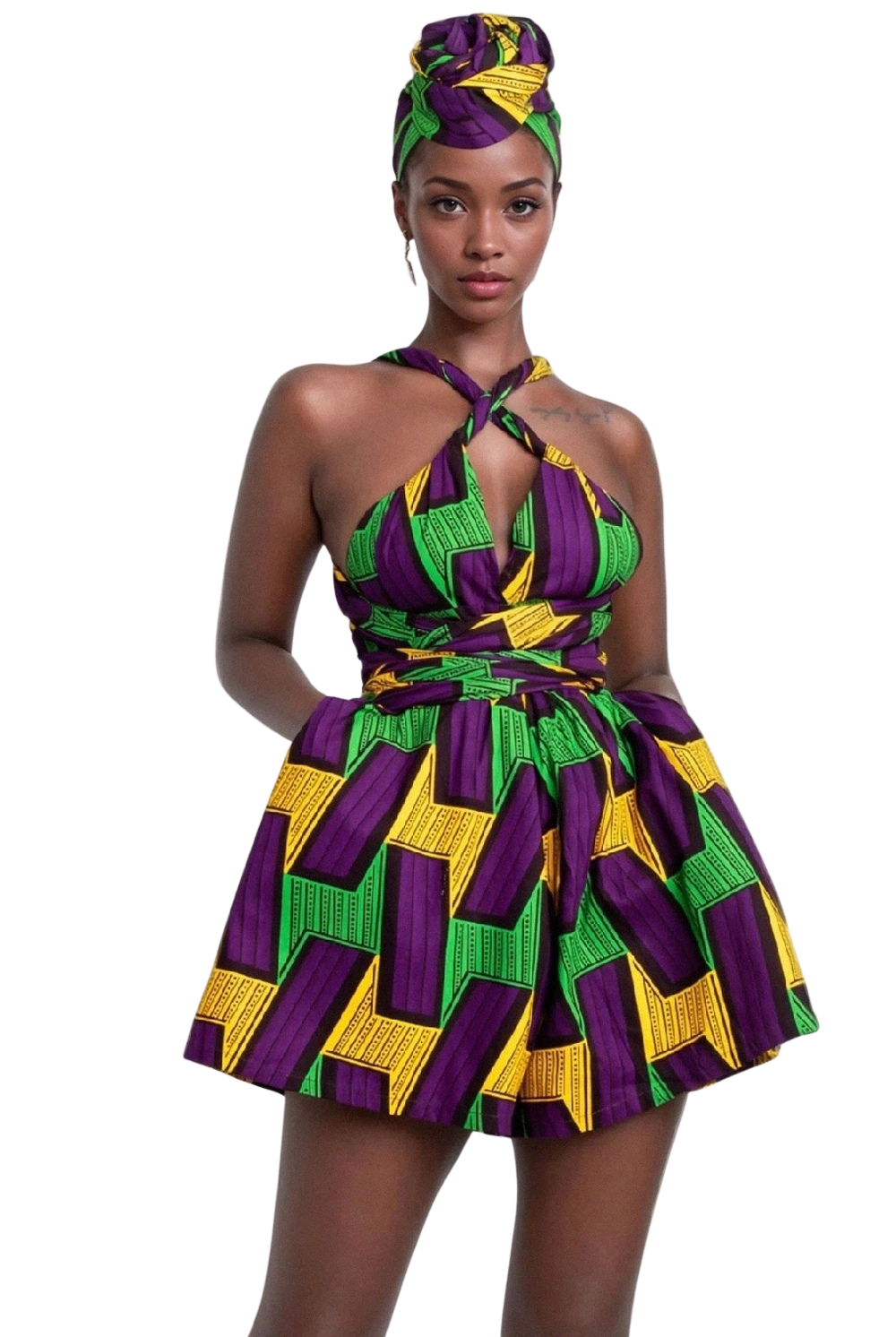 Macacão Africano Ankara Lueji - Coleção Infinity Ofuure