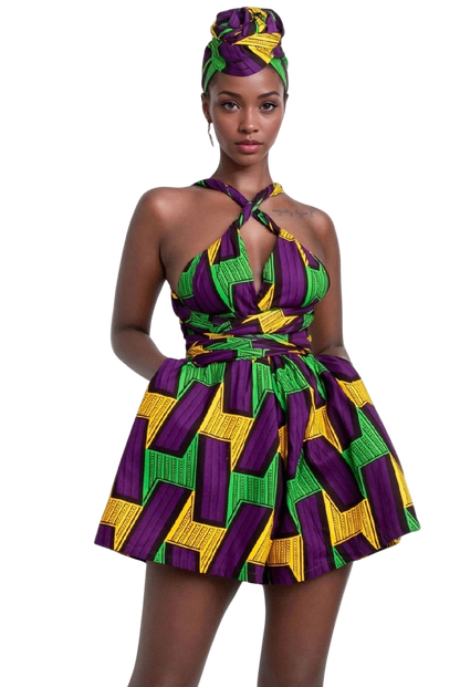 Macacão Africano Ankara Lueji - Coleção Infinity Ofuure