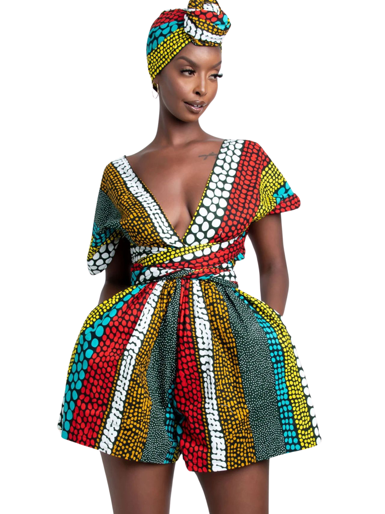 Macacão Africano Ankara Agbani - Coleção Infinity Ofuure