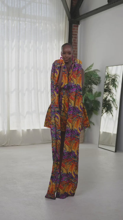 Macacão Africano Ankara Zuri - Coleção Infinity Ofuure